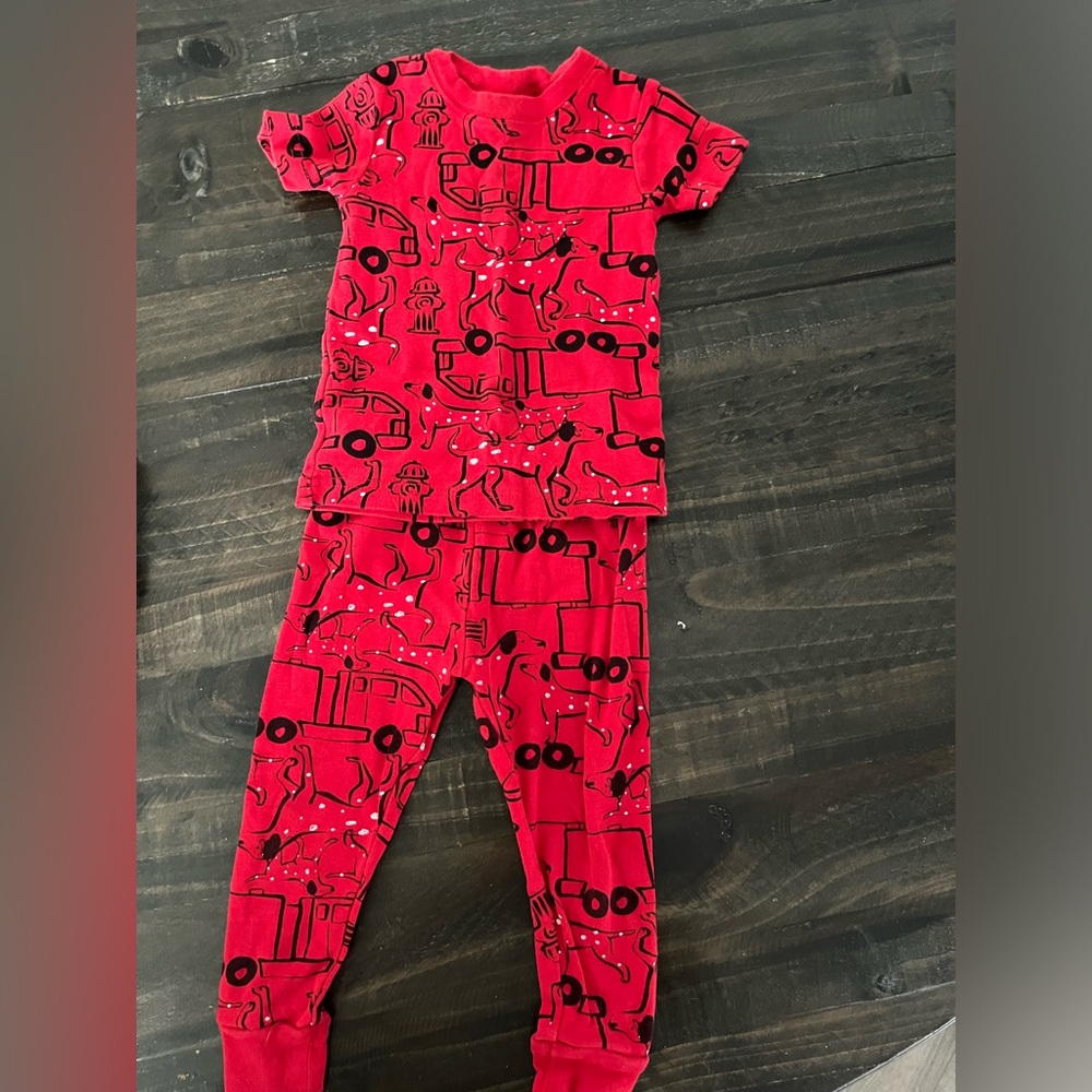 Gently used Carters Firetruck Pajamas 18 months